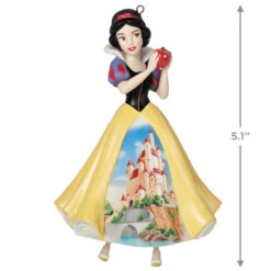 Hallmark Disney Princess Celebration Snow White Porcelain Ornament -Home Improvement Store Snow White With Castle Dress Keepsake Ornament 2999QXR8189 03