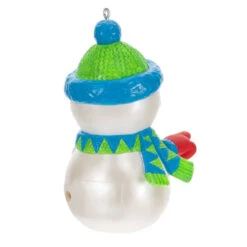 Hallmark Pull My Finger Snowman Ornament With Sound -Home Improvement Store Snowman With BlueGreen HatScarf Keepsake Ornament 2199QGO2829 06