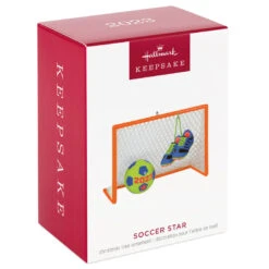 Hallmark Soccer Star 2023 Ornament -Home Improvement Store Soccer Goal Shoes and Ball Keepsake Ornament 1399QGO2689 04