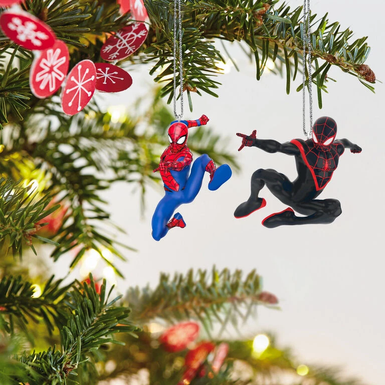 Hallmark Mini Marvel Spider-Man And Miles Morales Ornaments, Set Of 2 5 Hallmark Mini Marvel Spider-Man And Miles Morales Ornaments, Set Of 2 - Image 3