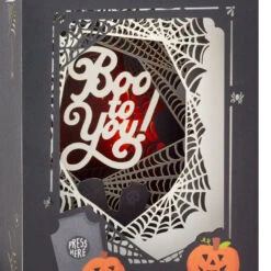 Hallmark Boo To You Musical 3D Pop-Up Halloween Card With Light 15 Hallmark Boo To You Musical 3D Pop-Up Halloween Card With Light -Home Improvement Store Spooky Graveyard 3D PopUp Music Light Halloween Card 1099HJD5002 05