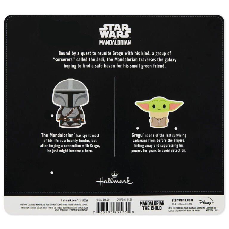 Hallmark Itty Bittys® Star Wars™ The Mandalorian™ And Grogu™ Plush, Set Of 2 6 Hallmark Itty Bittys® Star Wars™ The Mandalorian™ And Grogu™ Plush, Set Of 2 - Image 4
