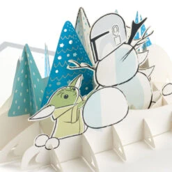 Hallmark Star Wars: The Mandalorian™ Grogu™ Warm Wishes 3D Pop-Up Holiday Card -Home Improvement Store Star Wars The Mandalorian Grogu 3D PopUp Holiday Card 1499XXH9985 04