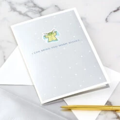 Hallmark Star Wars: The Mandalorian™ Grogu™ Warm Wishes 3D Pop-Up Holiday Card -Home Improvement Store Star Wars The Mandalorian Grogu 3D PopUp Holiday Card 1499XXH9985 07
