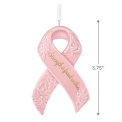 Hallmark Strength Within Pink Ribbon Porcelain Ornament Benefiting Susan G. Komen® -Home Improvement Store Susan G Komen Pink Ribbon Keepsake Ornament 1999QXI7427 03