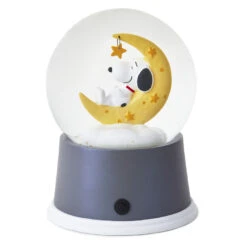Hallmark Peanuts® Snoopy Sweet Dreams Snow Globe With Light -Home Improvement Store Sweet Dreams Snoopy on Yellow Moon Water Globe 1BBY4760 03