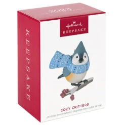 Hallmark Cozy Critters Ornament -Home Improvement Store Tufted Timouse in Scarf Keepsake Ornament 1499QXR8019 04