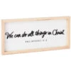 Hallmark We Can Do All Things In Christ Wooden Quote Sign, 15x7 -Home Improvement Store We Can Do All Things in Christ Wooden Quote Sign 1SNN1054 01