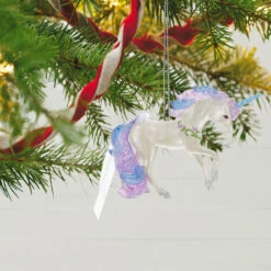 Hallmark Majestic Unicorn Ornament -Home Improvement Store White Blue and Purple Unicorn Keepsake Ornament 1799QGO2717 02