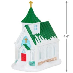 Hallmark Candlelight Service Ornament 10 Hallmark Candlelight Service Ornament -Home Improvement Store White Church With Green Steeple Keepsake Ornament 2199QGO2767 03
