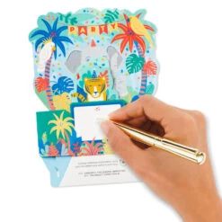 Hallmark Wild Animal Party Boxed Pop-Up Birthday Cards, Pack Of 8 -Home Improvement Store Wild Animal Party PopUp Boxed Birthday Cards 5STZ1174 06